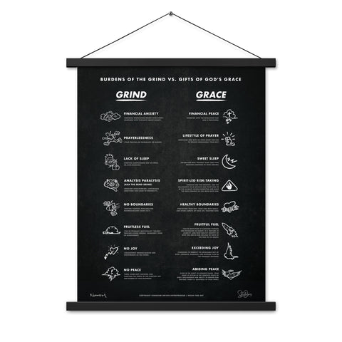 Grace Over Grind Hanging Poster